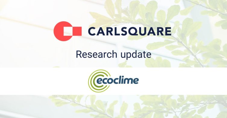 Research Update Ecoclime, Q3 2021: Delayed project start moves revenues forward